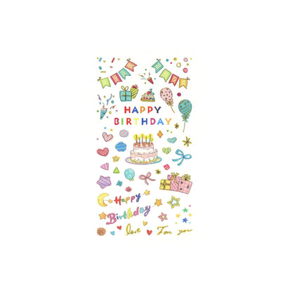 Irodo Paper Transfer Stickers – Birthday