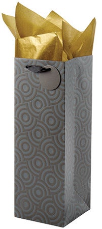 Pewter Swirls Wine Bag