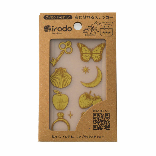 Irodo Decorative Fabric Transfer Sticker – Lucky Motif Gold Beige