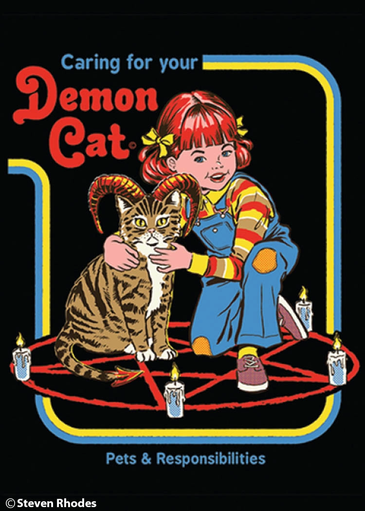 Caring For Your Demon Cat Magnet