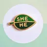 @170 Pronoun Leaf Pin She / He