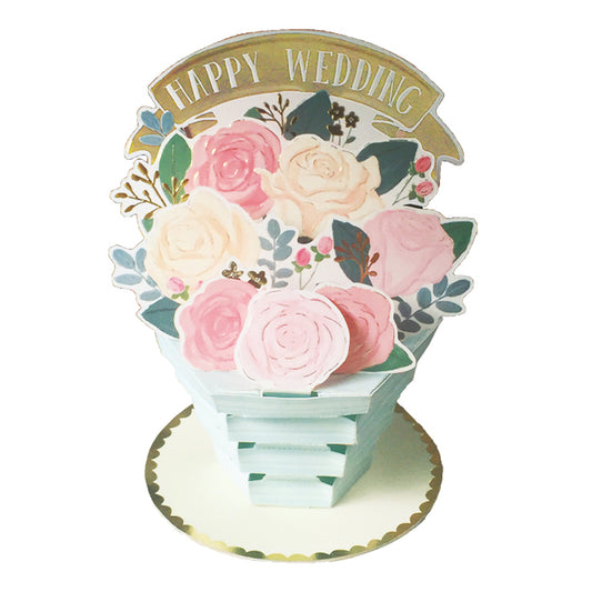 Pop-up 3D Wedding Bouquet Card