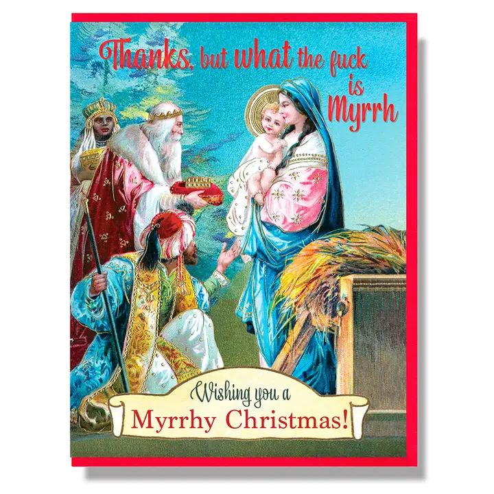 Thanks, But What The Fuck Is Myrrh? Holiday Card