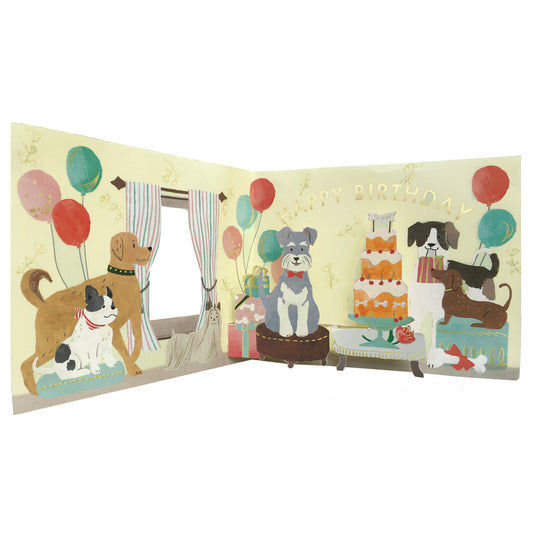 Birthday Window Dog Party Card