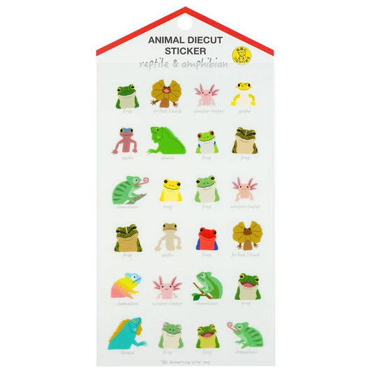 Animal Die-cut Sticker Reptiles and Amphibians