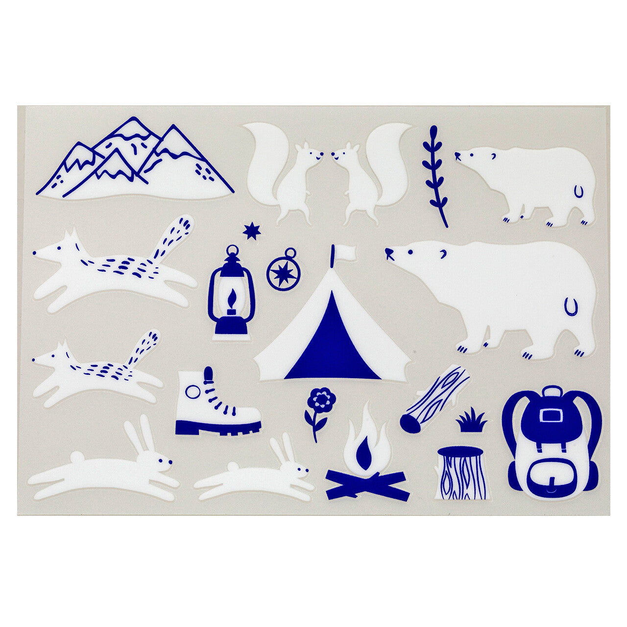 Irodo Decorative Fabric Transfer Sticker – Camping White