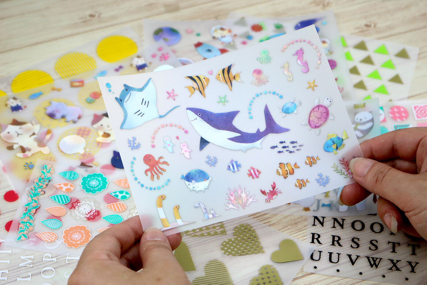 Irodo Decorative Fabric Transfer Sticker – Aquarium 2