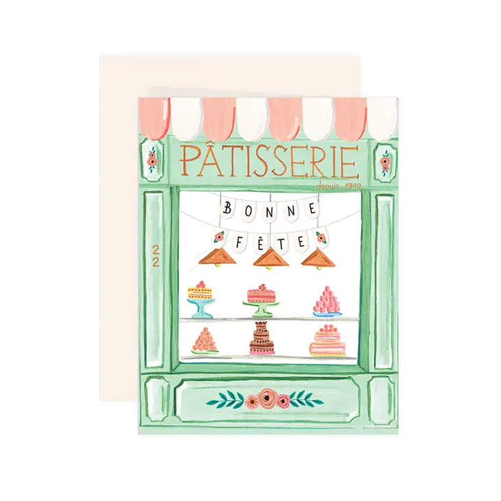 Bonne Fete Bakery Card