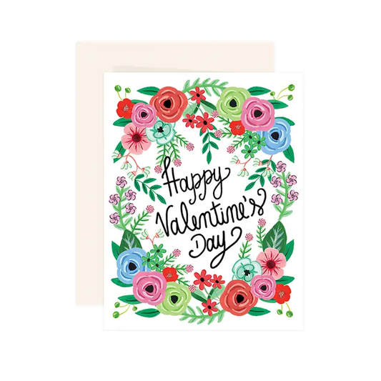 Floral Happy Valentine's Day Card