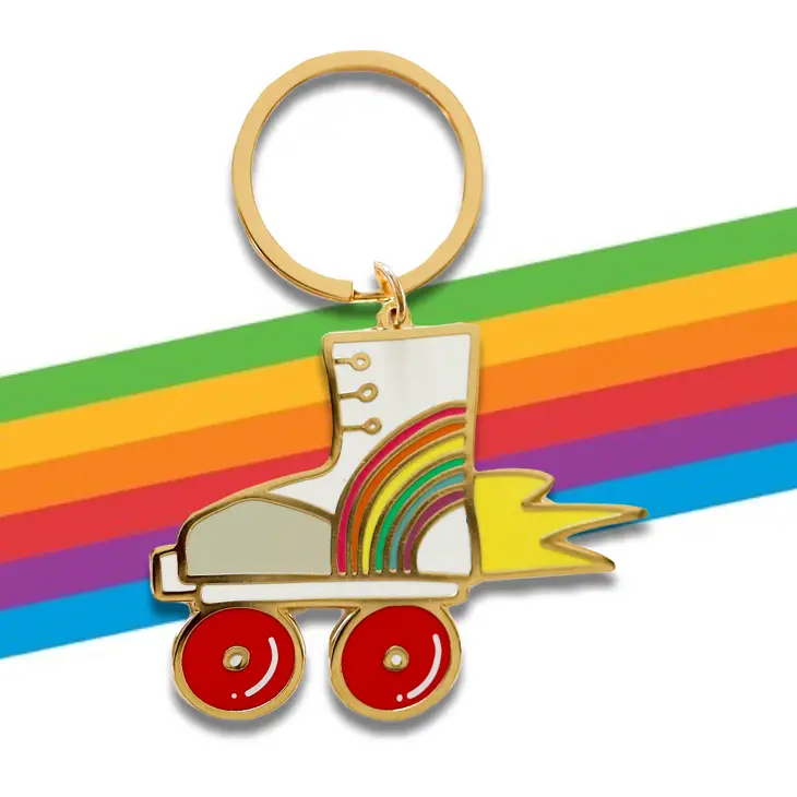 K11 Retro Rollerskate Enamel Keychain