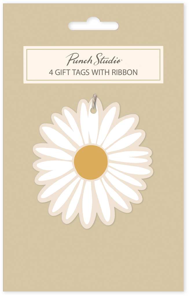 White Daisy Flower Gift Tag