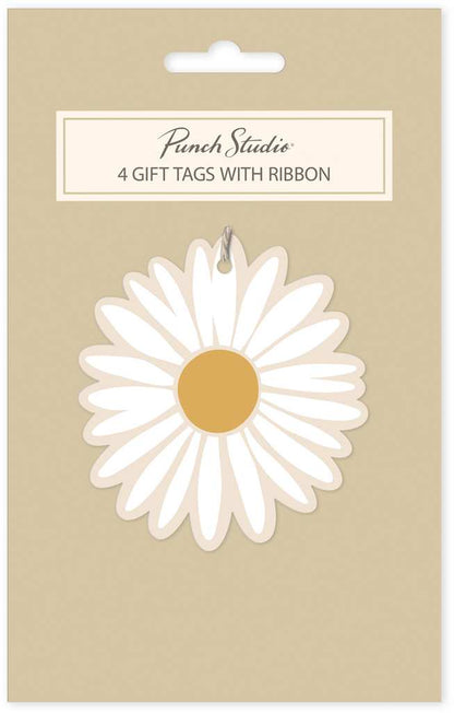 White Daisy Flower Gift Tag