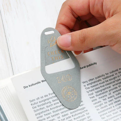 Vulcanized Fiber Bookmark Grey