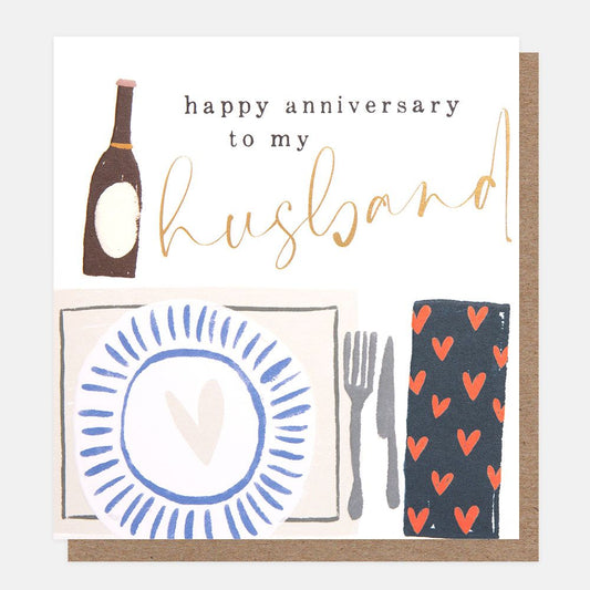 Husband, Happy Anniversary Card