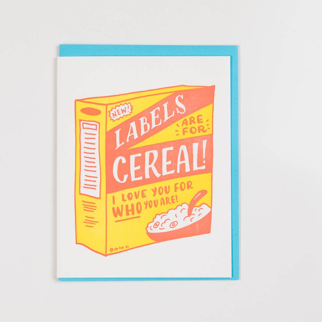 Labels Are For Cereal Card