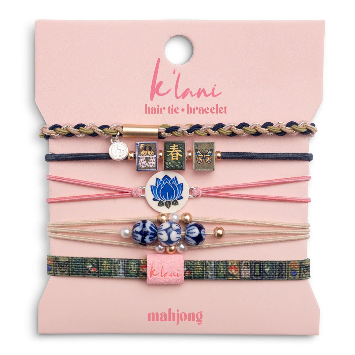 Mahjong Hair Tie + Bracelets