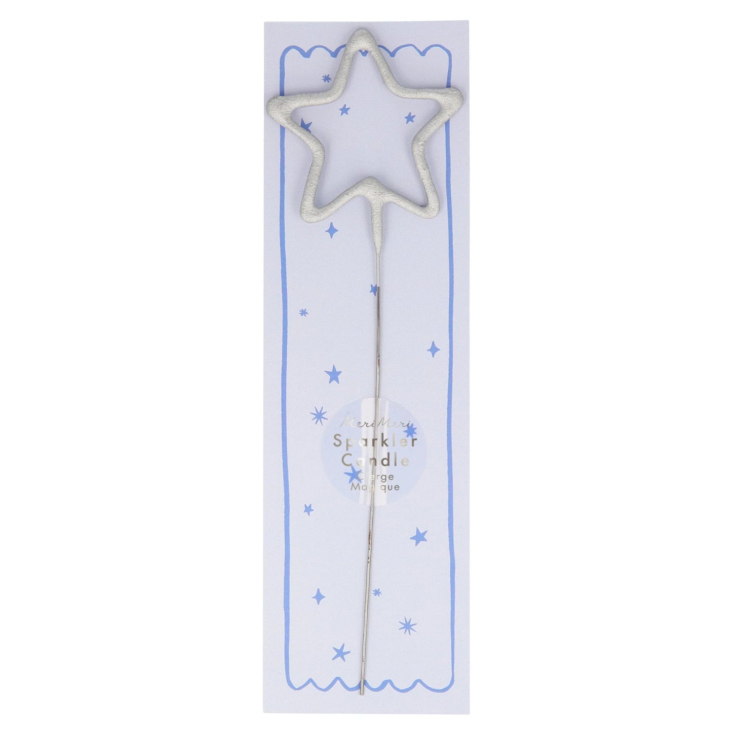 Silver Sparkler Number Star Candle