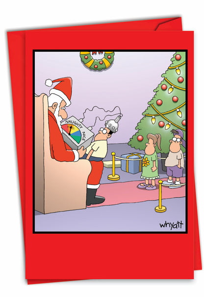 Naughty Nice Meter Christmas Card