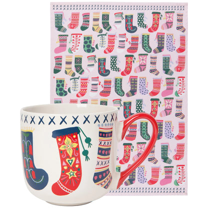 Winter Woolens Tea Towel In A Mug