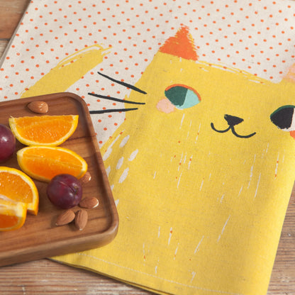 Meow Meow Dishtowels Set of 2