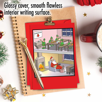 Santa Suggestion Box Christmas Card