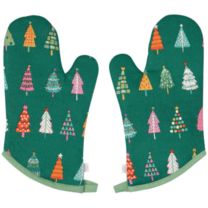 Glitzmas Oven Mitt Set of 2