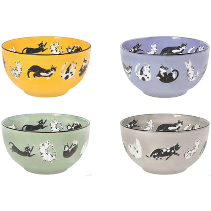 Meow & Furever Everyday Bowls Set of 4 Assorted