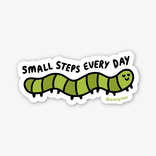 S14 Small Steps Every Day Caterpillar Sticker