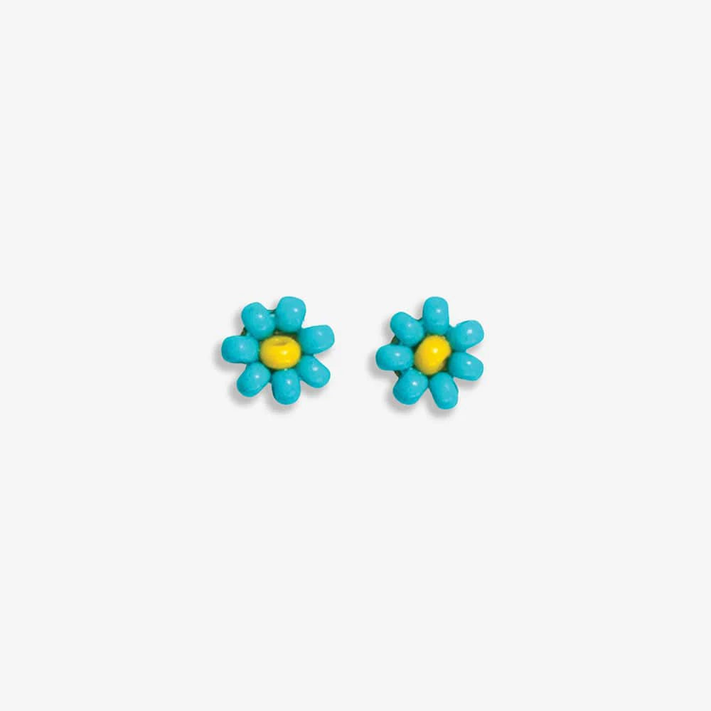 Tina Two Colour Beaded Post Earrings Turqupose