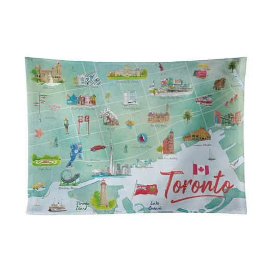 Toronto Ontario Tea Towel – Red