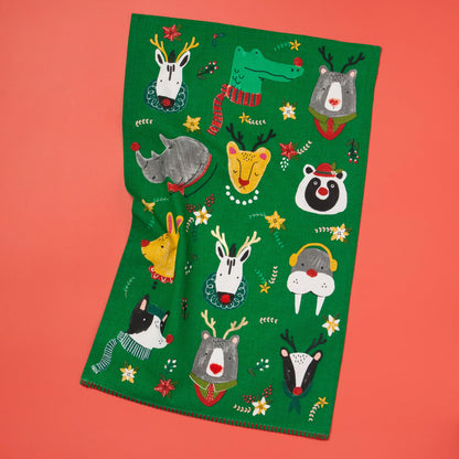 Rudolph Imposter Decorative Dishtowel