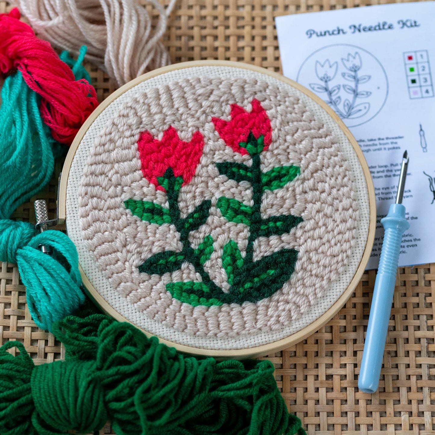 Punch Needle Kit Tulips