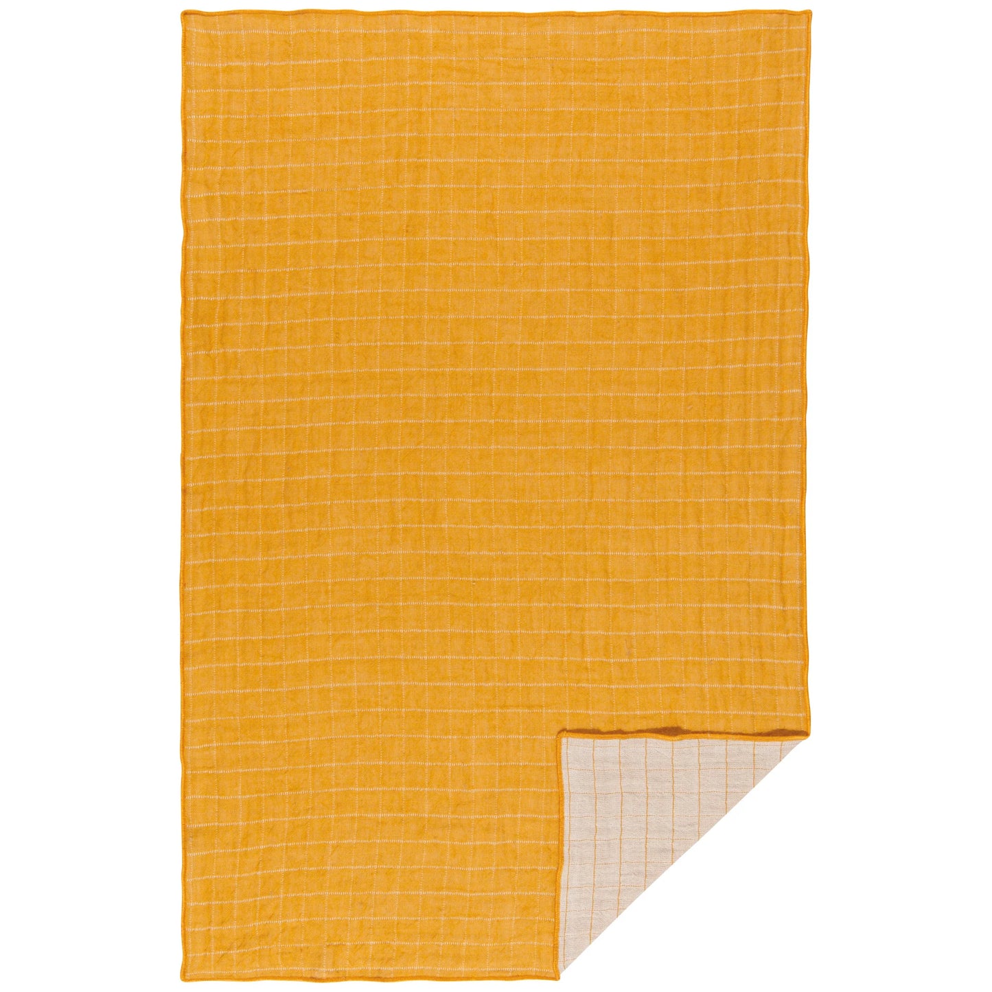 Double Weave Ochre Tea Towel Set of 2