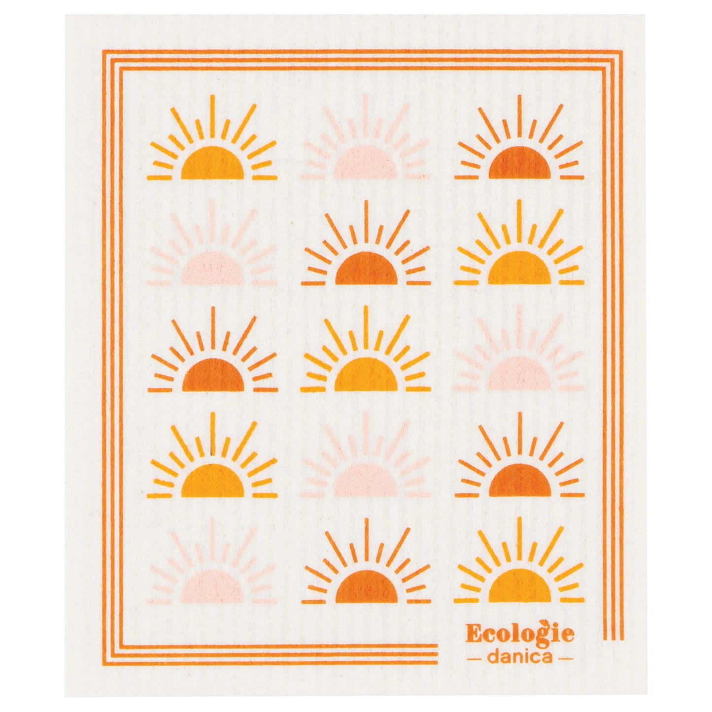 Sunrise Dishtowel and Swedish Sponge Cloth Set of 2