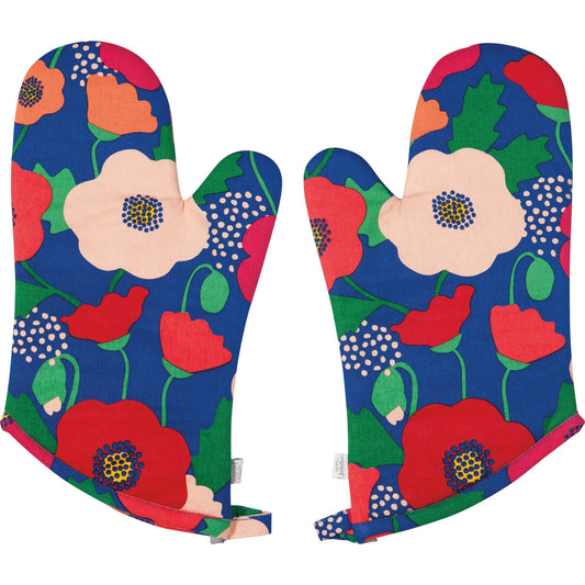 Poppy Packaged Mitts Set of 2