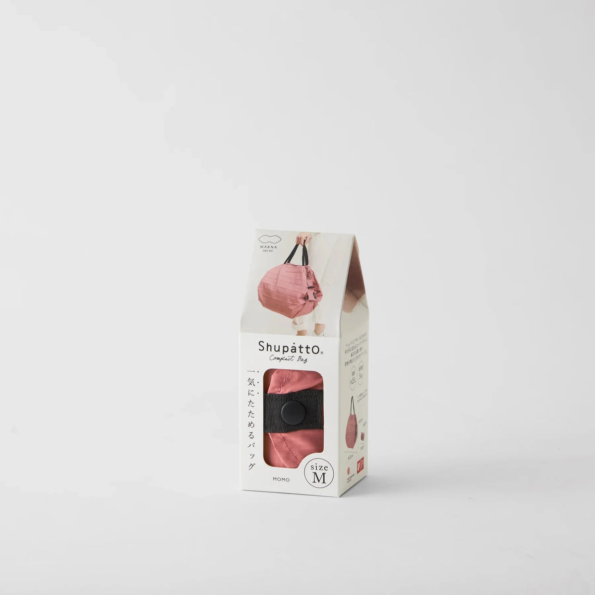 Shupatto Compact Reusable Bag Medium Momo Pink