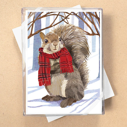 Squirrel Scarf Boxed Cards