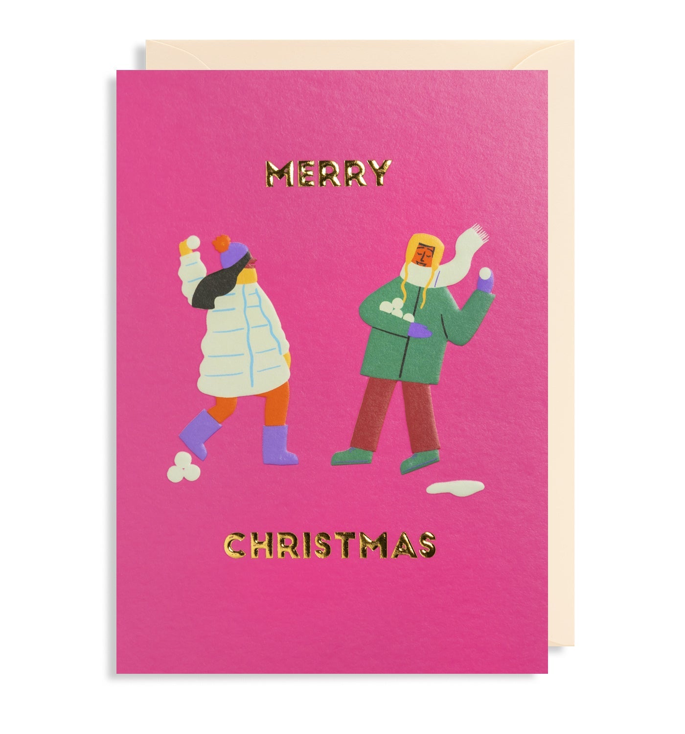 Merry Christmas Snowball Card