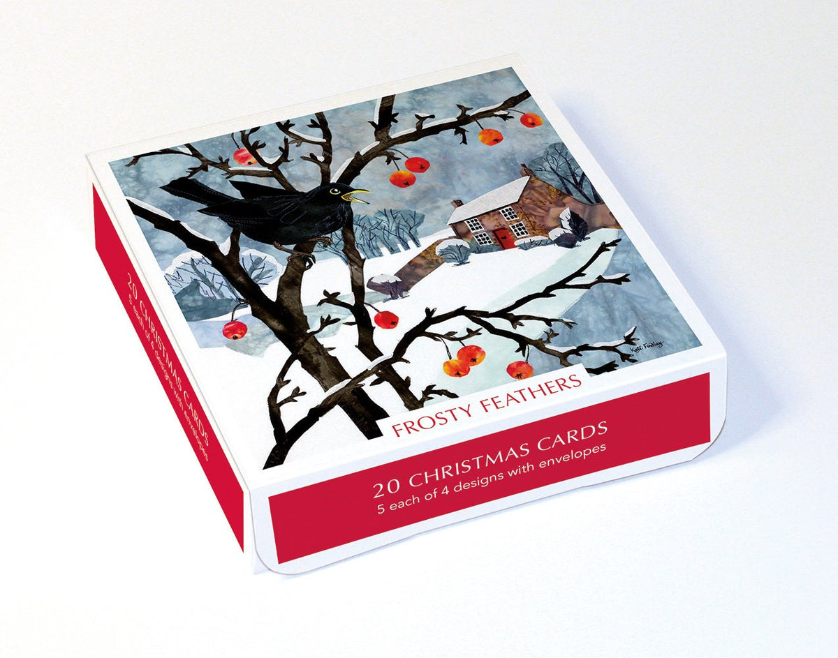 Frosty Feathers Boxed Holiday Cards