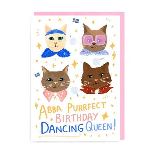 ABBA Cats Birthday Card