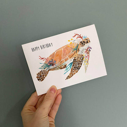 Sea Turtle Birthday Card