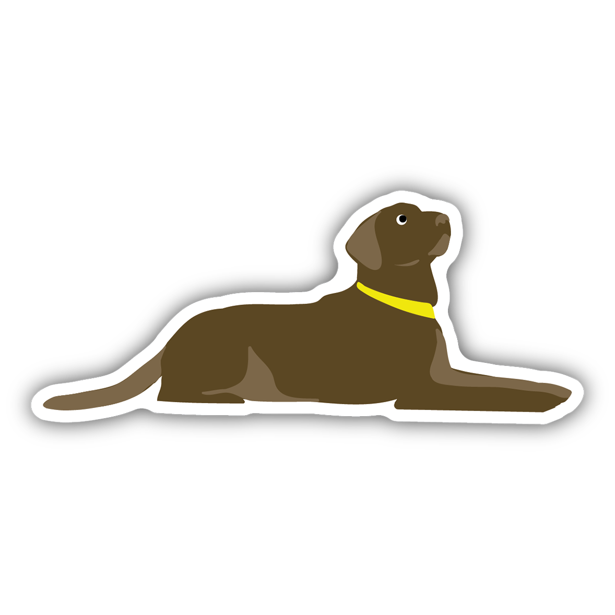 S116 Stickers Large Chocolate Labrador