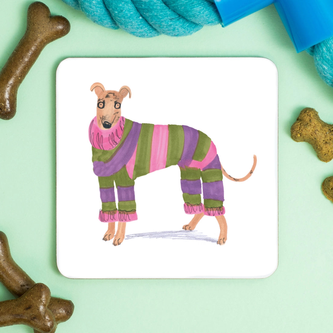Greyhound Fashionista Coaster