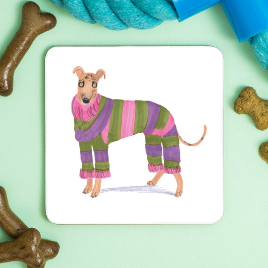 Greyhound Fashionista Coaster