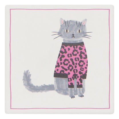 Coaster Soak Up Feline Fine