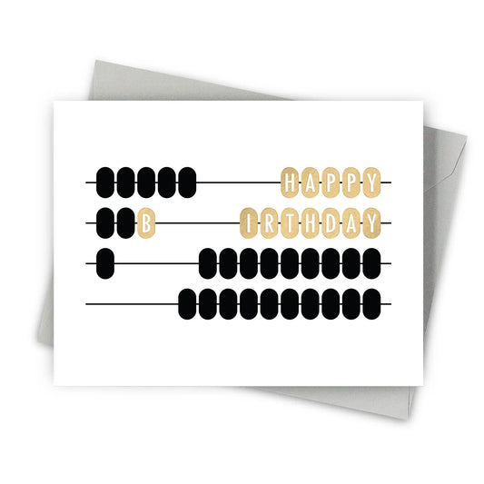 Abacus Birthday Card