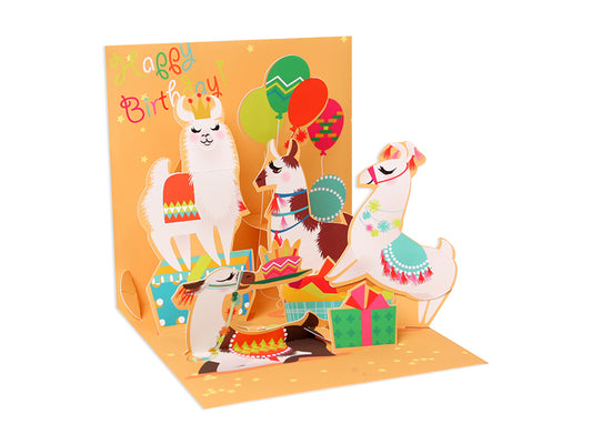 Pop-Up Llama Birthday Card