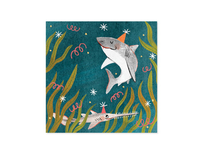 Pop-Up Sharks Card