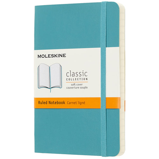 Classic Pocket Reef Blue Soft Cover Ruled Notebook