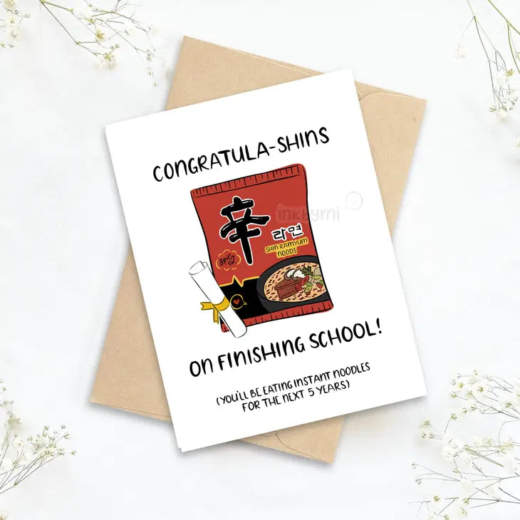 Congratula-Shins On Finishing School! Greeting Card